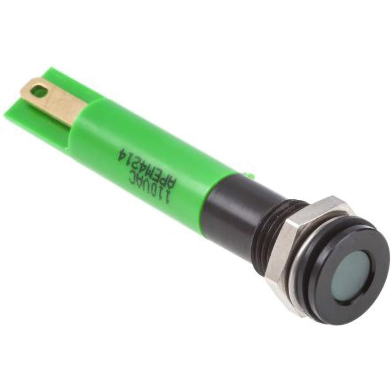 846-2803 RS Pro LED表示灯， 緑 8mm， 110 V ac 1個 RS PRO 【通販モノタロウ】