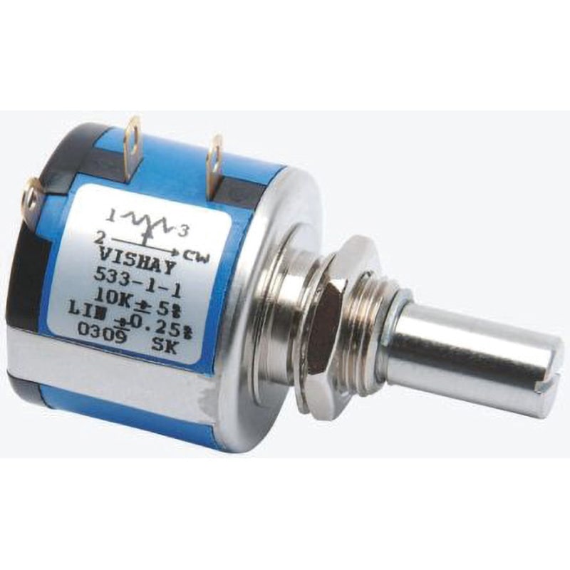 533B1103JL Vishay 巻線ポテンショメータ， 10kΩ， 1W， 回転数：3 VISHAY 1個 533B1103JL