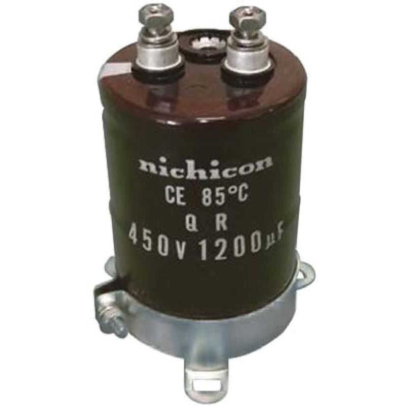 LQR2G182MSEF ニチコン アルミ電解コンデンサ，ネジ端子，モータ用 400V dc 1800μF ニチコン 1個 LQR2G182MSEF