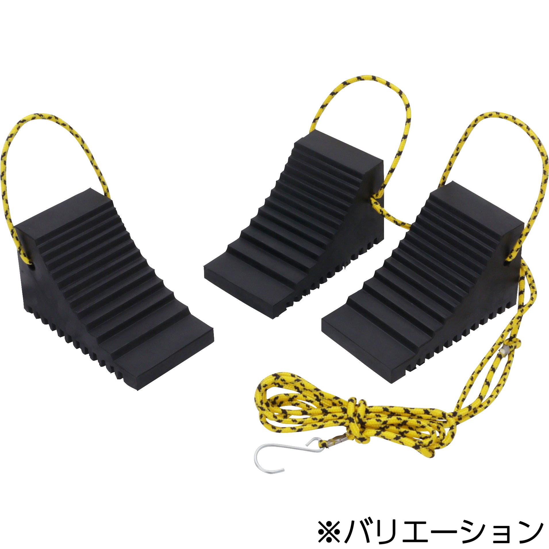 タイヤストッパー 2トン車用 ゴム製 モノタロウ 幅90mm奥行170mm