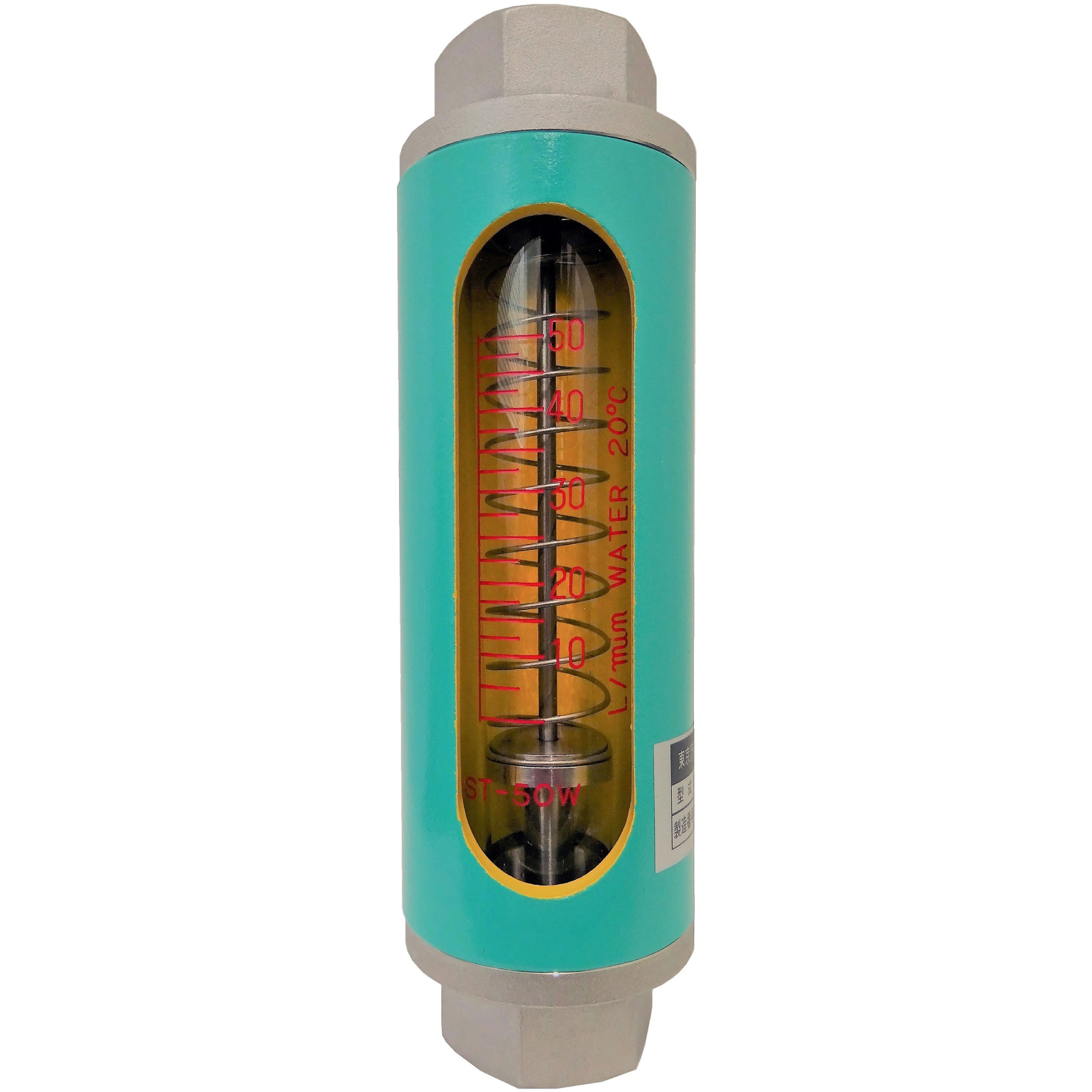 P5-50W 流量計(ガラス管式) 東京流機工業 流量レンジ5～50(0.101MPa(A) 20℃)L/min