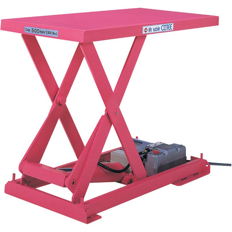 LT-E100-0609 リフトテーブルコティ LT-Eタイプ をくだ屋技研 荷重1000kg 最低位155mm最高位555mm