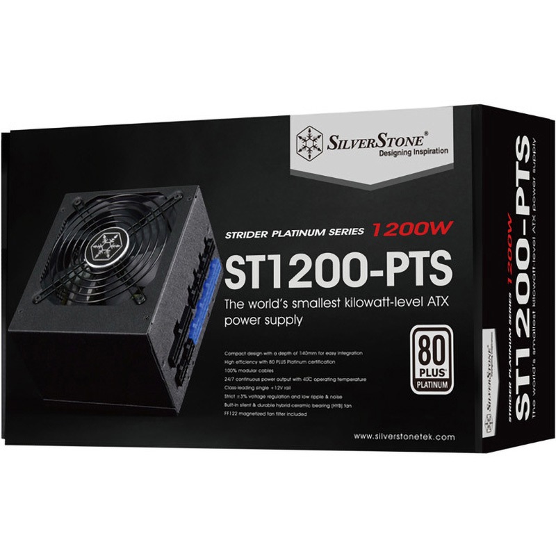 SilverStone SST-ST1200-PTS ATX電源ユニット SST-ST1200-PTS PC電源(ATX) SILVER STONE(シルバーストーン) 各種認証