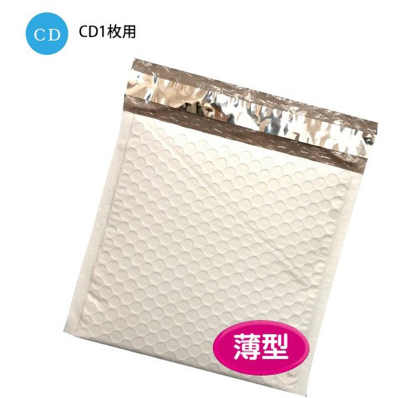 1843 薄いビニールクッション封筒 ザップ 白色 CD 1セット(600枚)