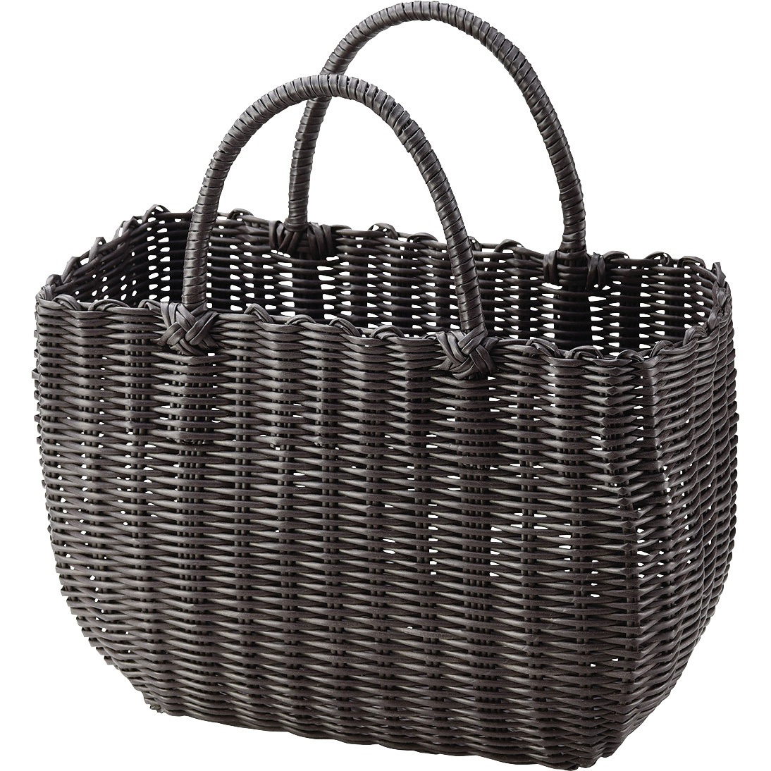 ゆかっこ 91-190 樹脂湯かご 大一産業 こげ茶色 寸法37.5×16.5×H23.5/37cm 91