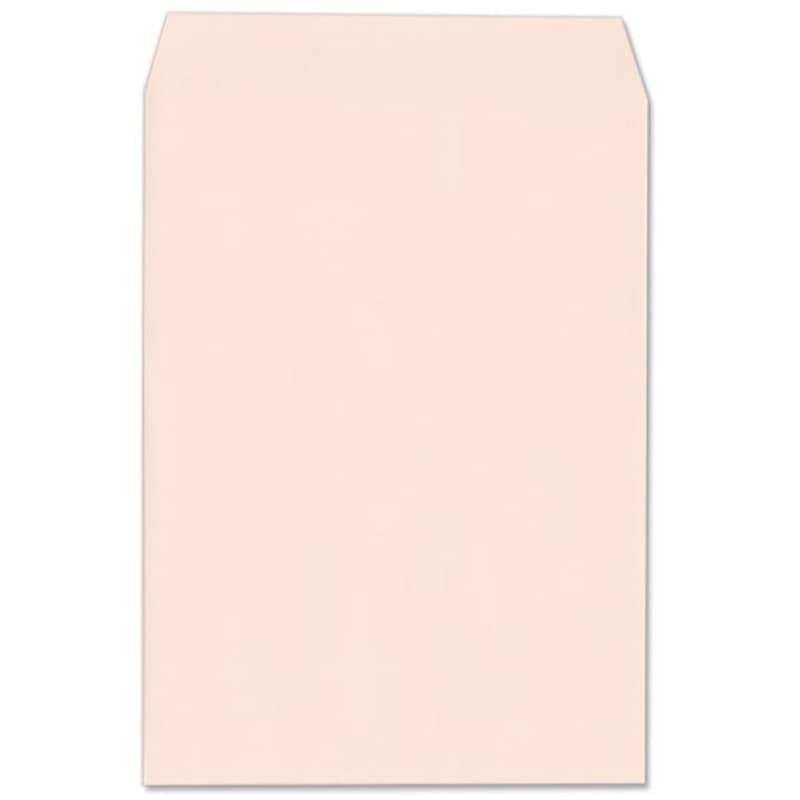KR0272 透けないコーティング封筒 パステル(〒枠なし・ヨコ貼) ハート(封筒) ピンク色 タイプA4  1箱(500枚) KR0272