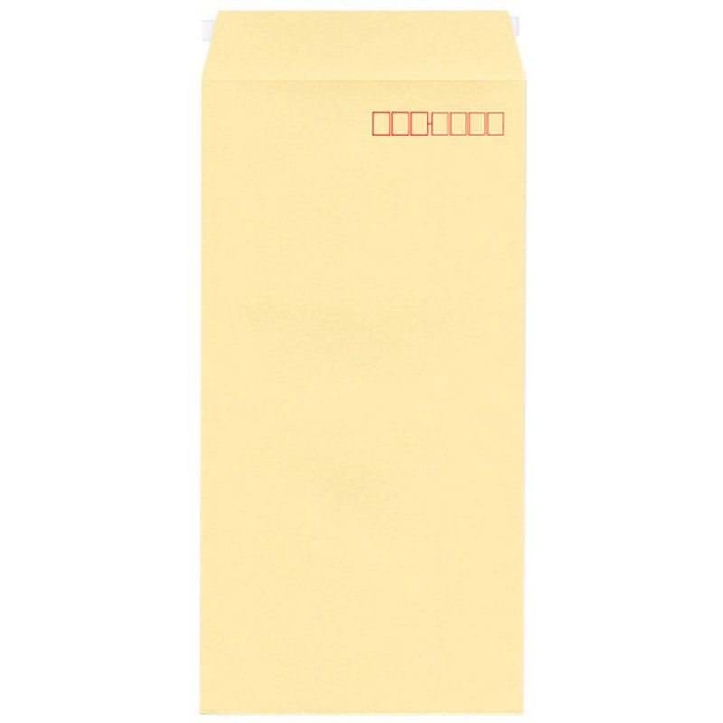 NR4381 透けないコーティング封筒 パステル(〒枠あり・ヨコ貼・テープスチック) ハート(封筒) A4横3つ折タイプ クリーム色  1箱(1000枚) NR4381