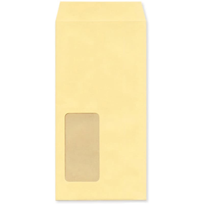 MF1181 透けないコーティング封筒 パステル(セロ窓1号・〒枠なし・センター貼) ハート(封筒) クリーム色 A4横3つ折タイプ  1箱(1000枚) MF1181 8,298円