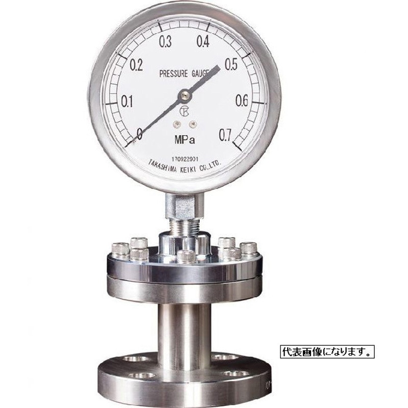 SA-I・JIS 10k 20X75X0.4 フランジ式隔膜圧力計 SAタイプ 高島計器