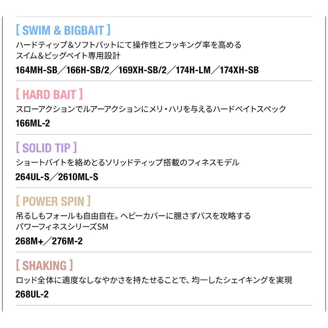 276M-2(25年追加) ポイズンアドレナ SHIMANO(シマノ) 継数2本 全長2.29