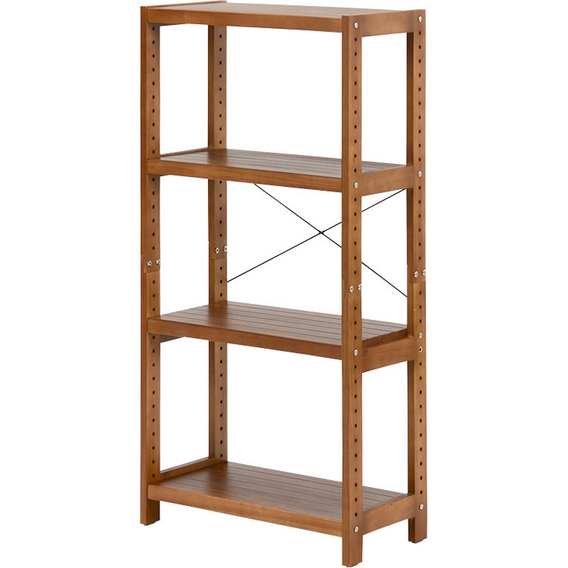 MCC-6035LBR 木製 フリーラック 選べる 4段/5段 幅60 萩原 ライトブラウン色  1台(1台) MCC-6035LBR 9,344円