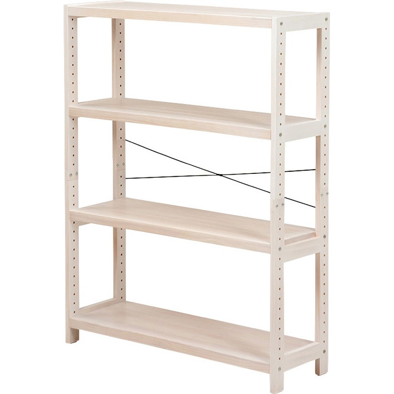 MCC-6037WS 木製 フリーラック 選べる 4段/5段 幅90 萩原 ホワイトウォッシュ色  1台(1台) MCC-6037WS