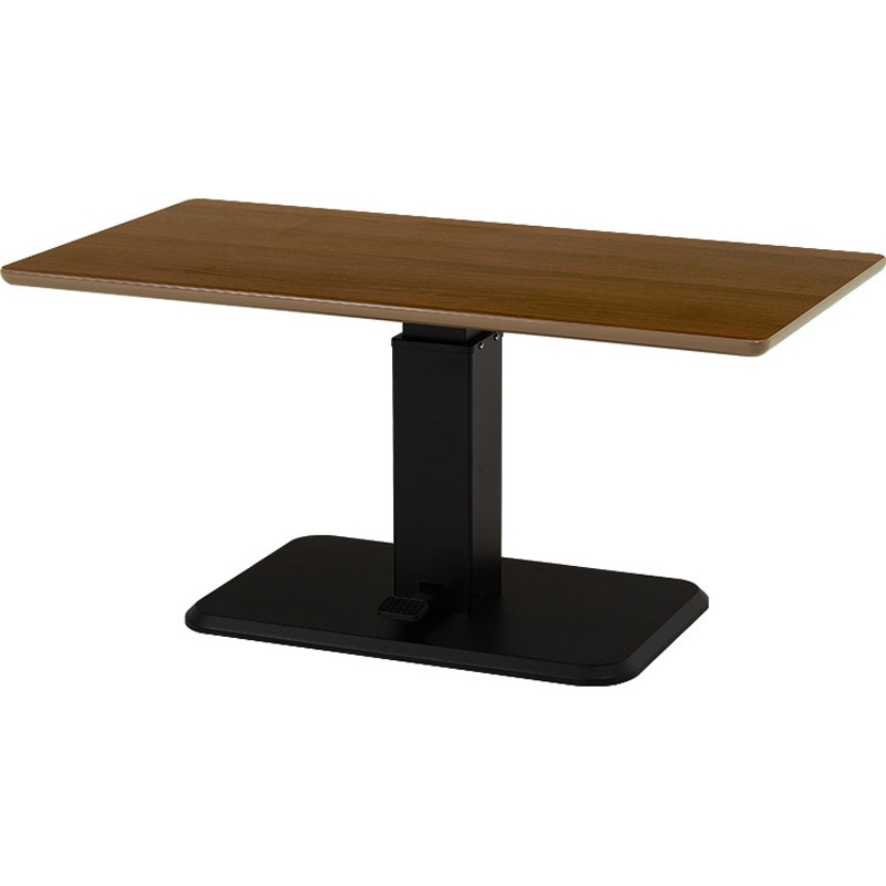 KT-3198BR 昇降式 ダイニングテーブル 幅115cm 萩原 ブラウン色 高さ