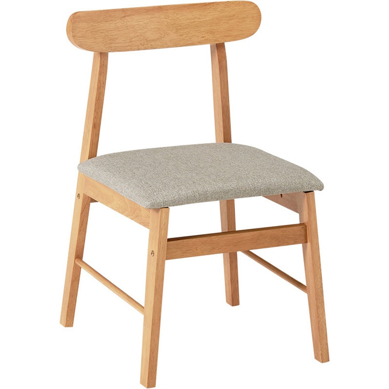 専用　ダイニングチェア　B C BC-8645-LNT-LGY-2 ダイニングチェア 2脚セット 北欧 木製