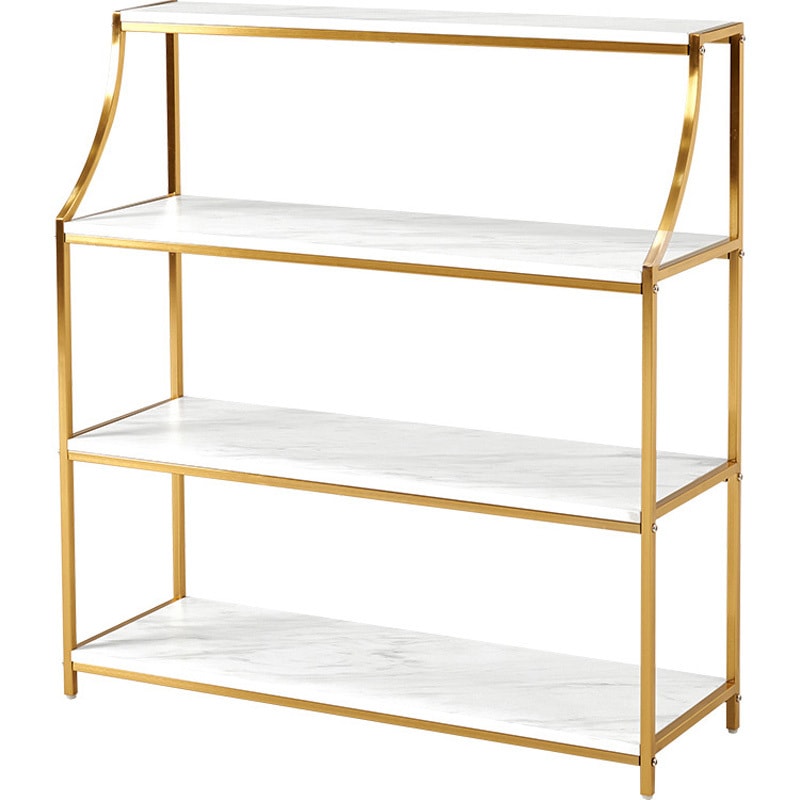 LCC-4619-MWH 大理石調 ゴールドフレーム オープンラック 幅61/91cm