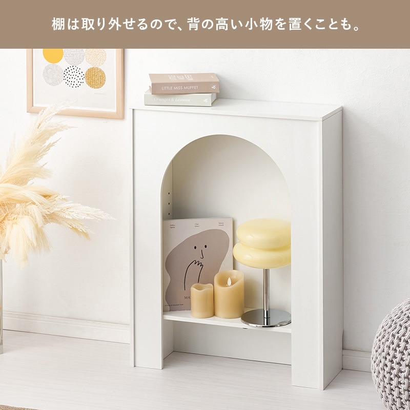 MCC-6898WH 【完成品】 コード穴つき マントルピース 幅60/幅80 萩原
