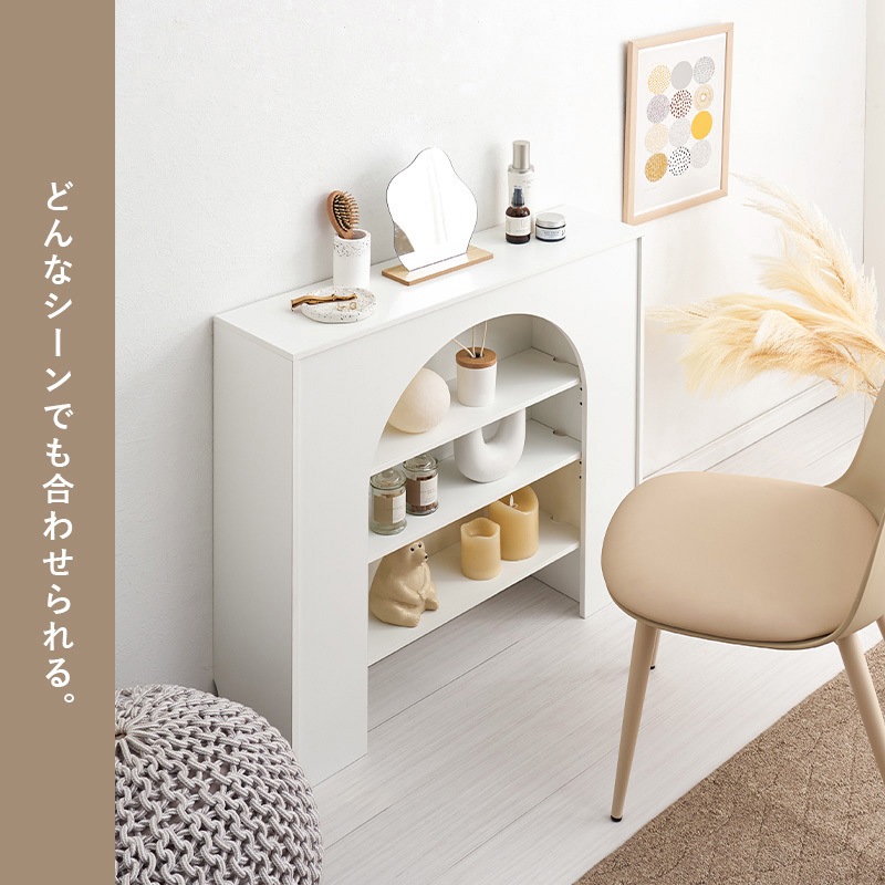 MCC-6899WH 【完成品】 コード穴つき マントルピース 幅60/幅80 萩原