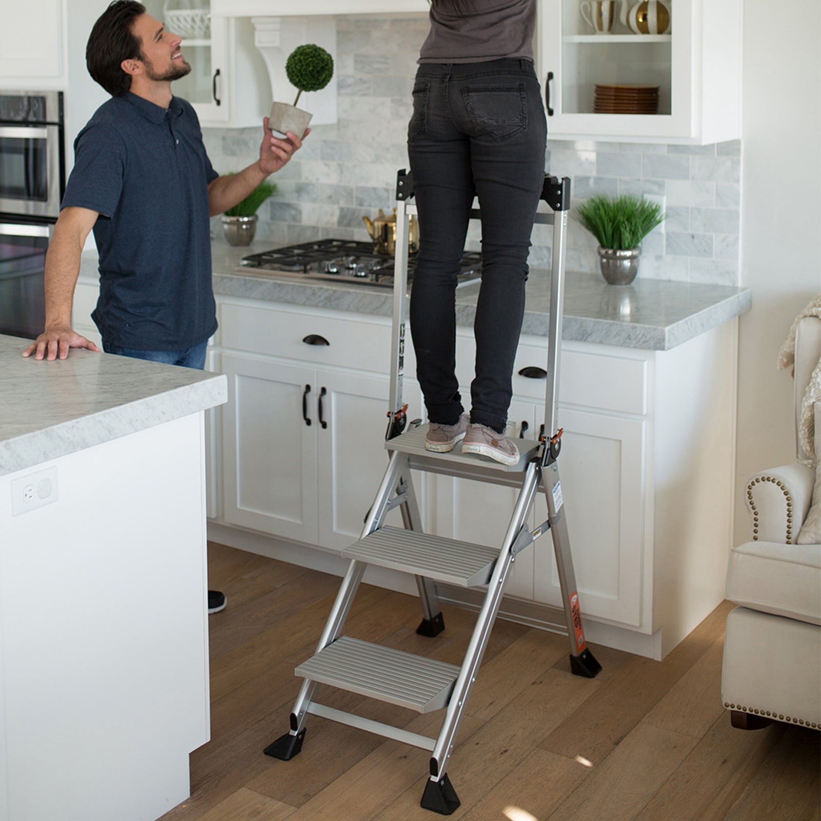 LG-11903 上わく付き作業台 ジャンボステップ 長谷川工業 間口550mm