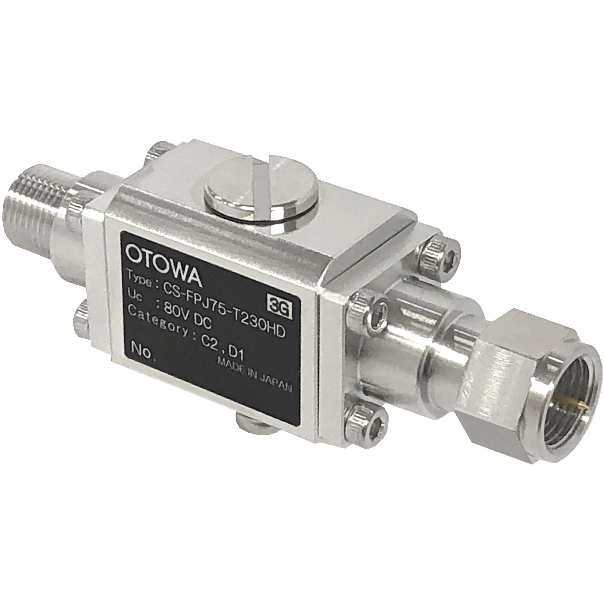 CS-FPJ75-T230HD 同軸ケーブル用SPD 1個 音羽電機工業 【通販モノタロウ】