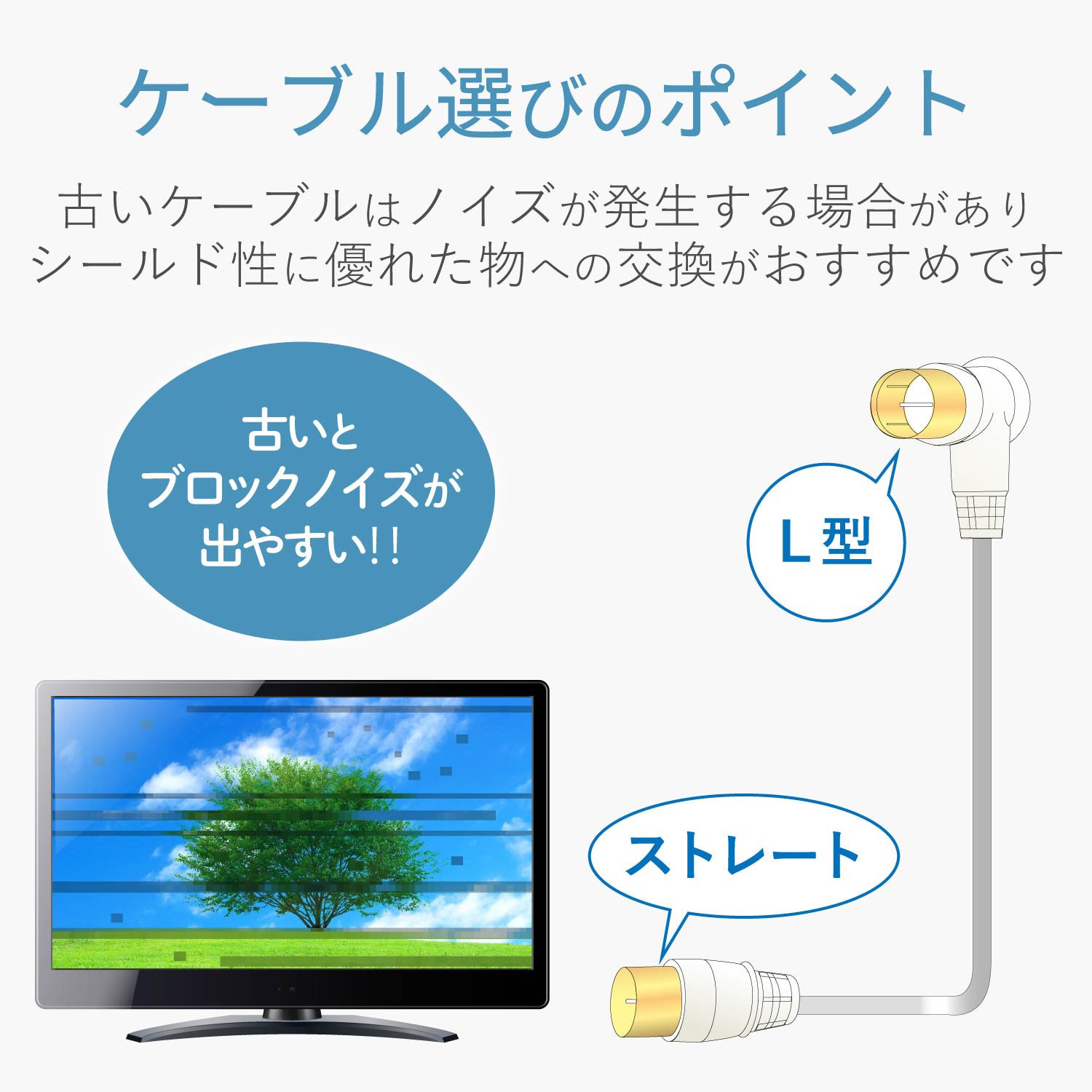 アンテナケーブル 同軸【2K/4K/8K 地デジ/BS/CS放送対応】2C DX