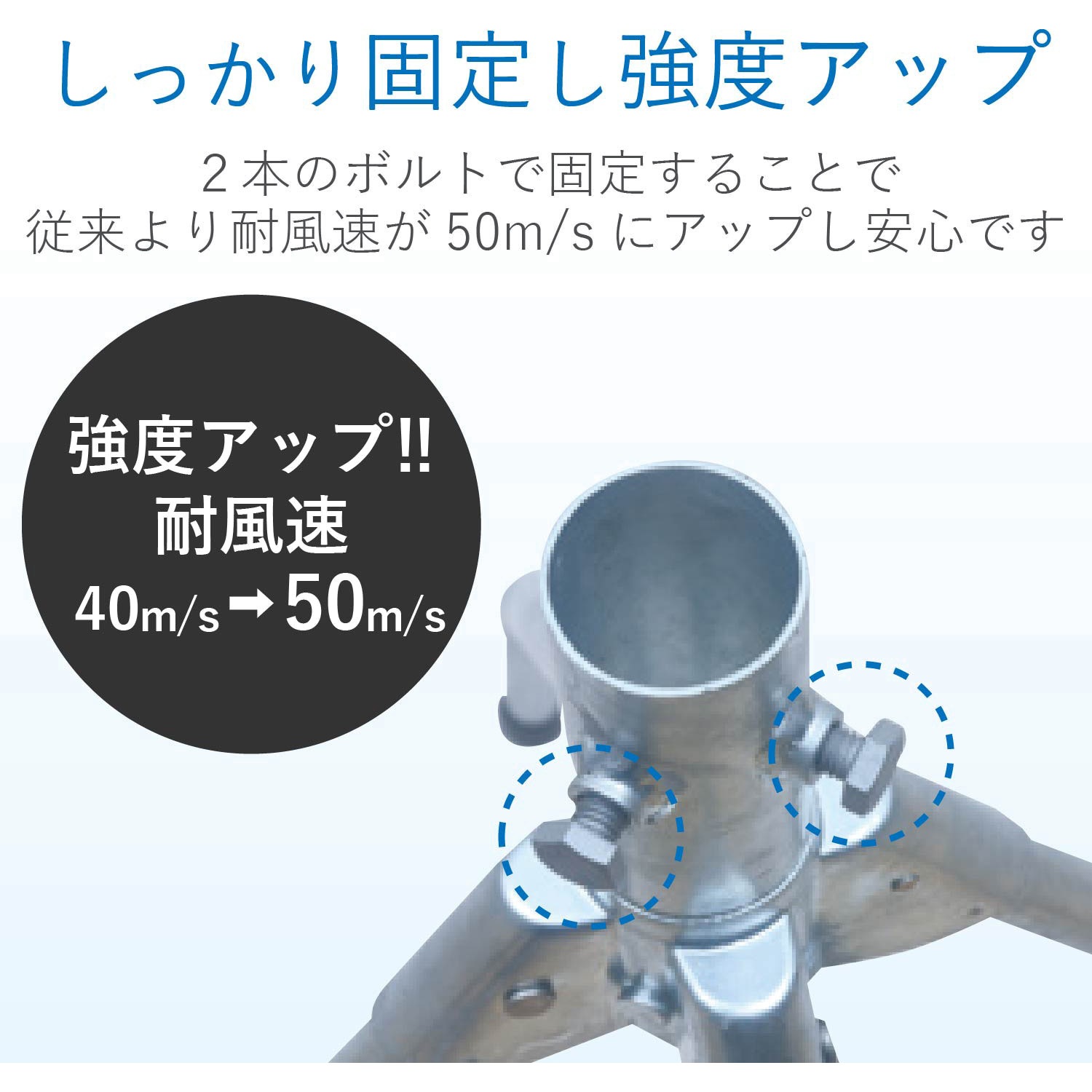 MH45ZL 大屋根用アンテナマスト用屋根馬 溶融亜鉛メッキ DXアンテナ