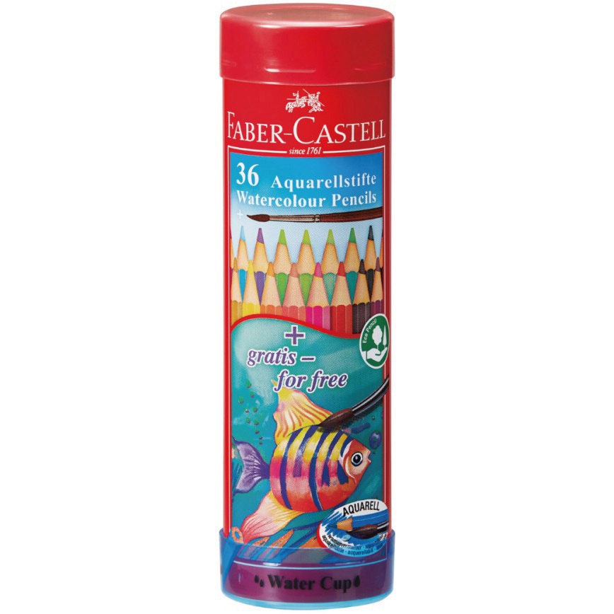 27132103 ファーバーカステル 水彩色鉛筆 丸缶 Faber Castell 36