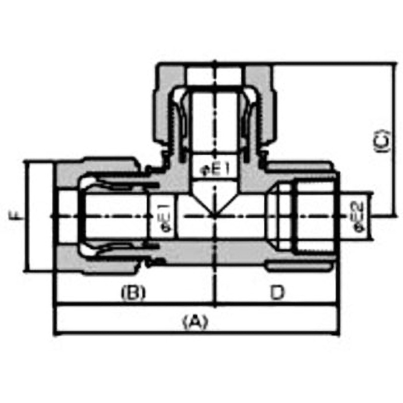 P-FRT3-1A フィメイルランティ PILLAR(旧:日本ピラー工業) 使用流体:液 ねじの種類Rc 適合チューブ外径3mm 1個 P-FRT3-1A