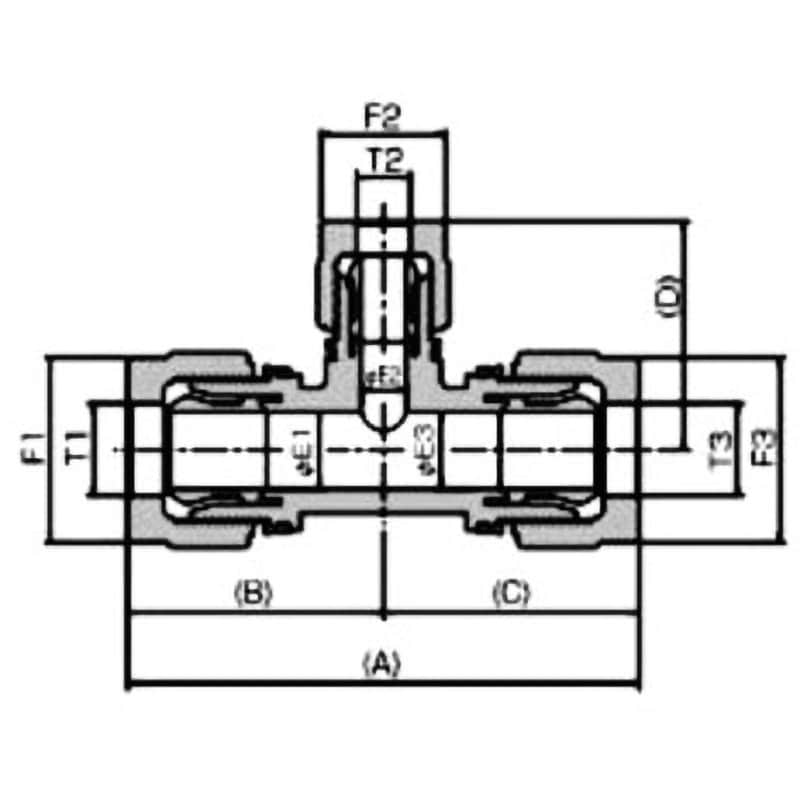 テフロン継ぎ手 P-RUTW6-W3-W6B - その他