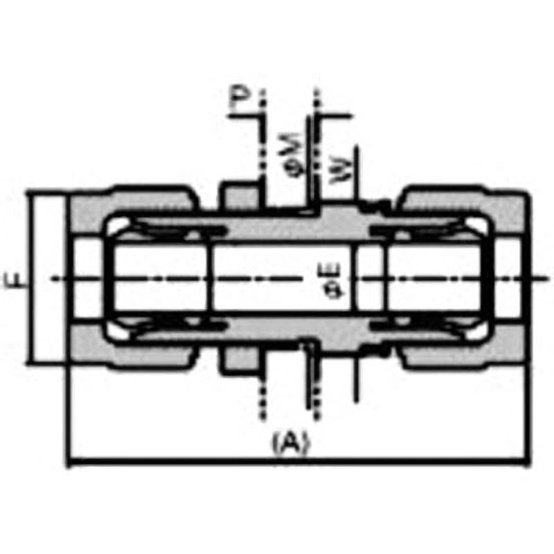 P-PMU-W4B パネルマウントユニオン 1個 PILLAR(旧:日本ピラー工業