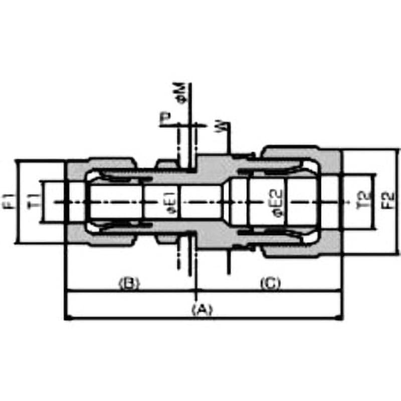 P-PMRU3-4A パネルマウントレデューシングユニオン 1個 PILLAR(旧:日本ピラー工業) 【通販モノタロウ】
