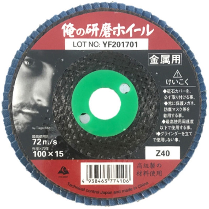 180×22 Z60 俺の研磨ホイール 1箱(10枚) 高速電機(富士製砥) 【通販