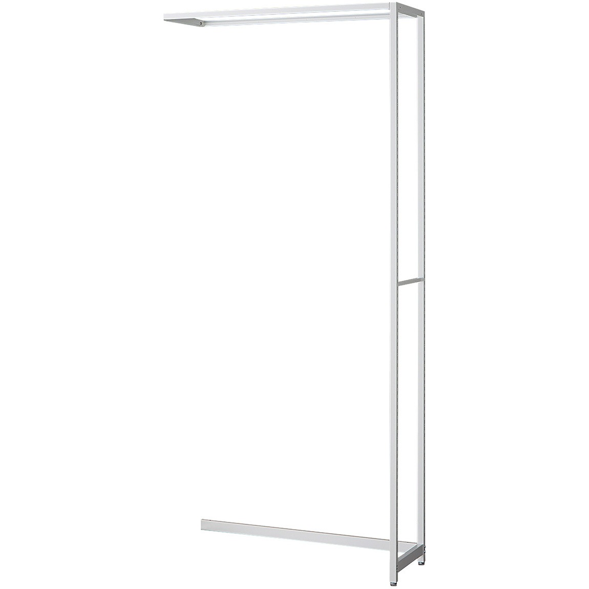 265-2114 シリーズ什器「ラテラル・ロコ」WHITE W90cm D35cm 連結用 ストア・エキスプレス ホワイト色 高さ210cm間口92.9cm  265-2114