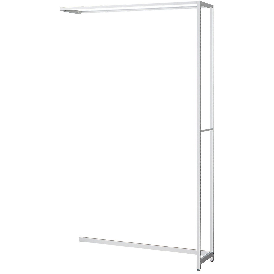 265-2124 シリーズ什器「ラテラル・ロコ」WHITE W120cm D35cm 連結用 ストア・エキスプレス ホワイト色 高さ210cm間口122.9cm  265-2124