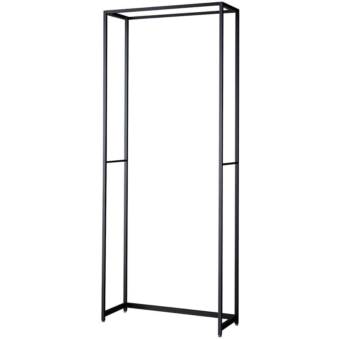 265-1215 シリーズ什器「ラテラル・ロコ」BLACK W90cm D35cm 本体 ストア・エキスプレス ブラック色 高さ240cm間口95.4cm  265-1215