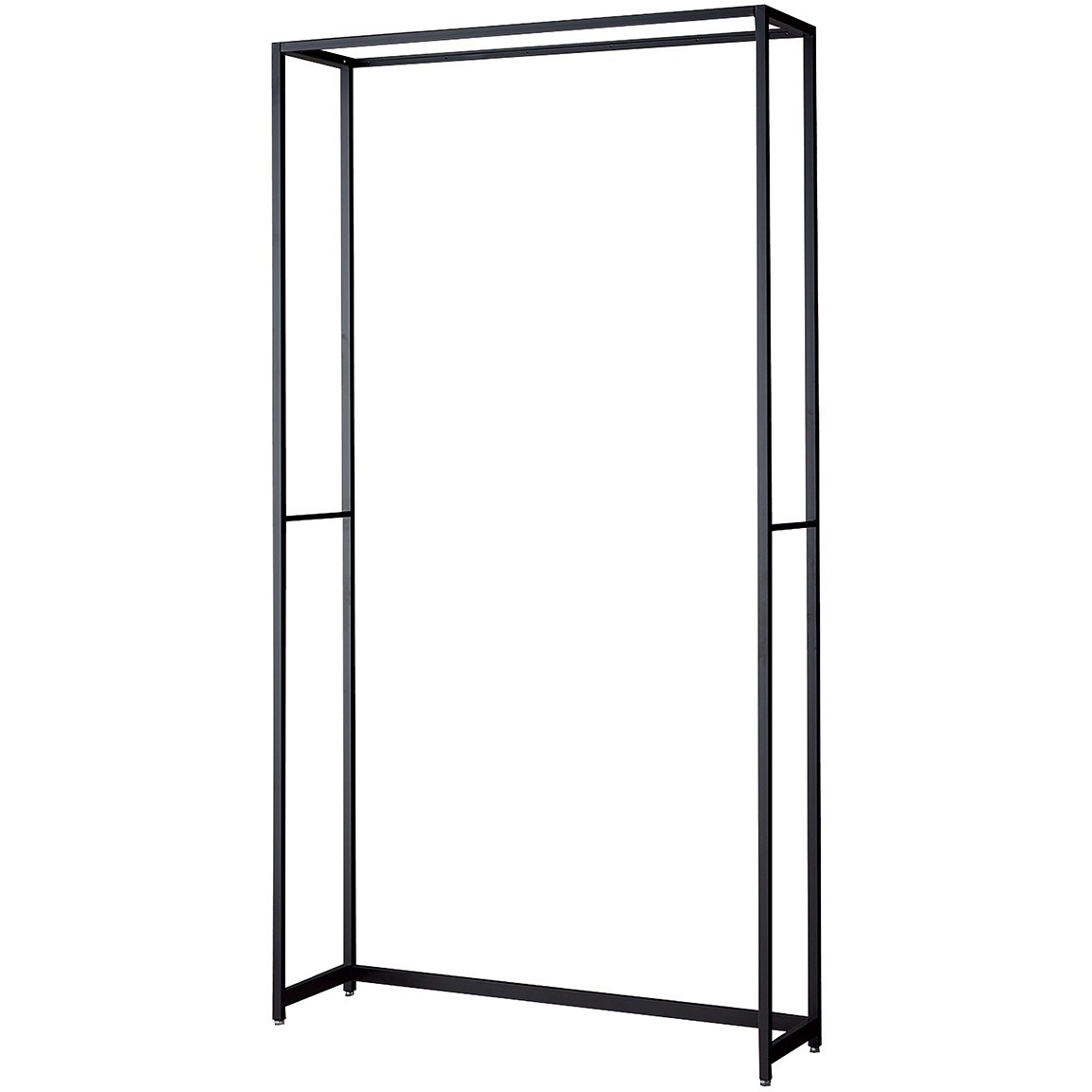 265-1225 シリーズ什器「ラテラル・ロコ」BLACK W120cm D35cm 本体 ストア・エキスプレス ブラック色 高さ240cm間口125.4cm  265-1225