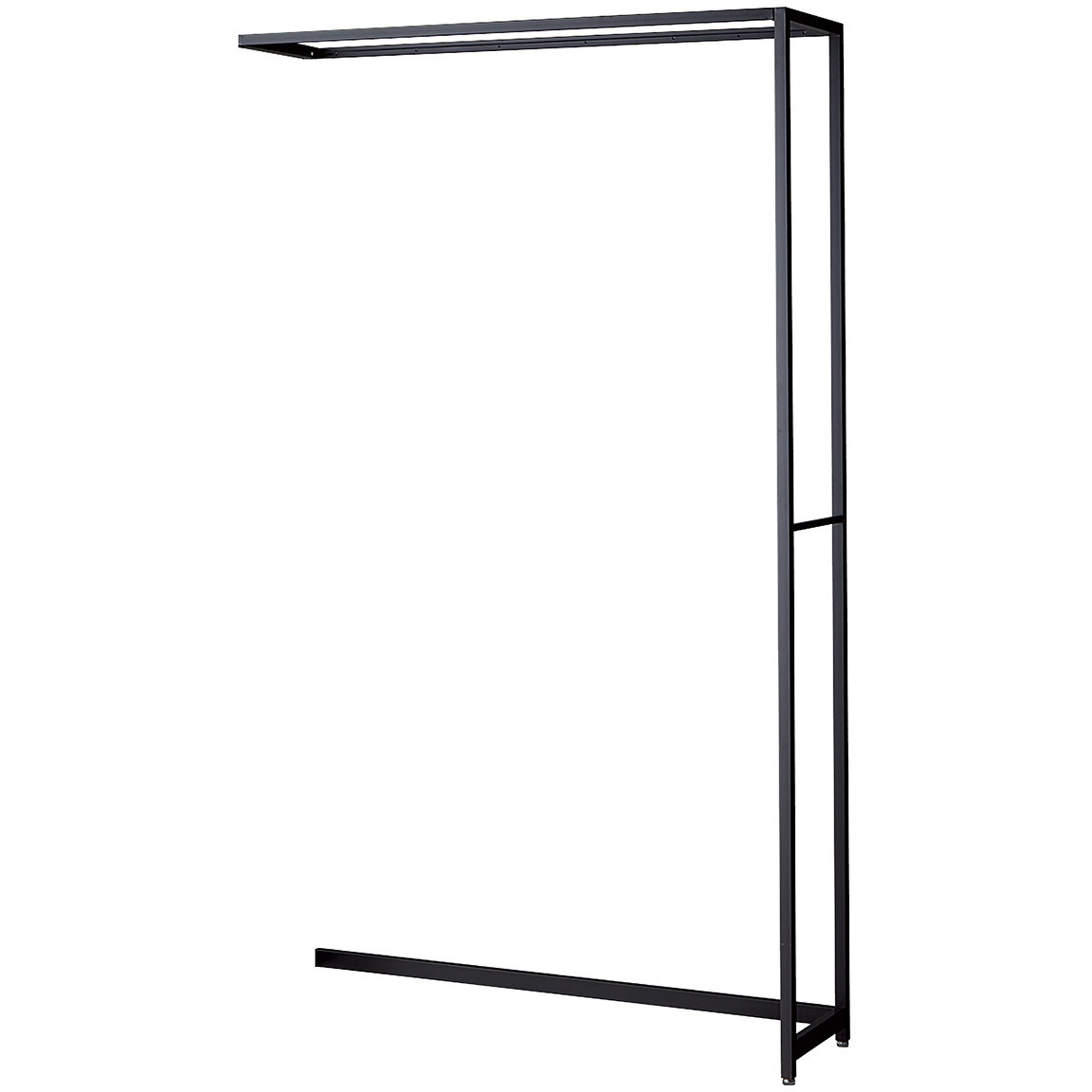 265-2244 シリーズ什器「ラテラル・ロコ」BLACK W120cm D40cm 連結用 ストア・エキスプレス ブラック色 高さ210cm間口122.9cm  265-2244