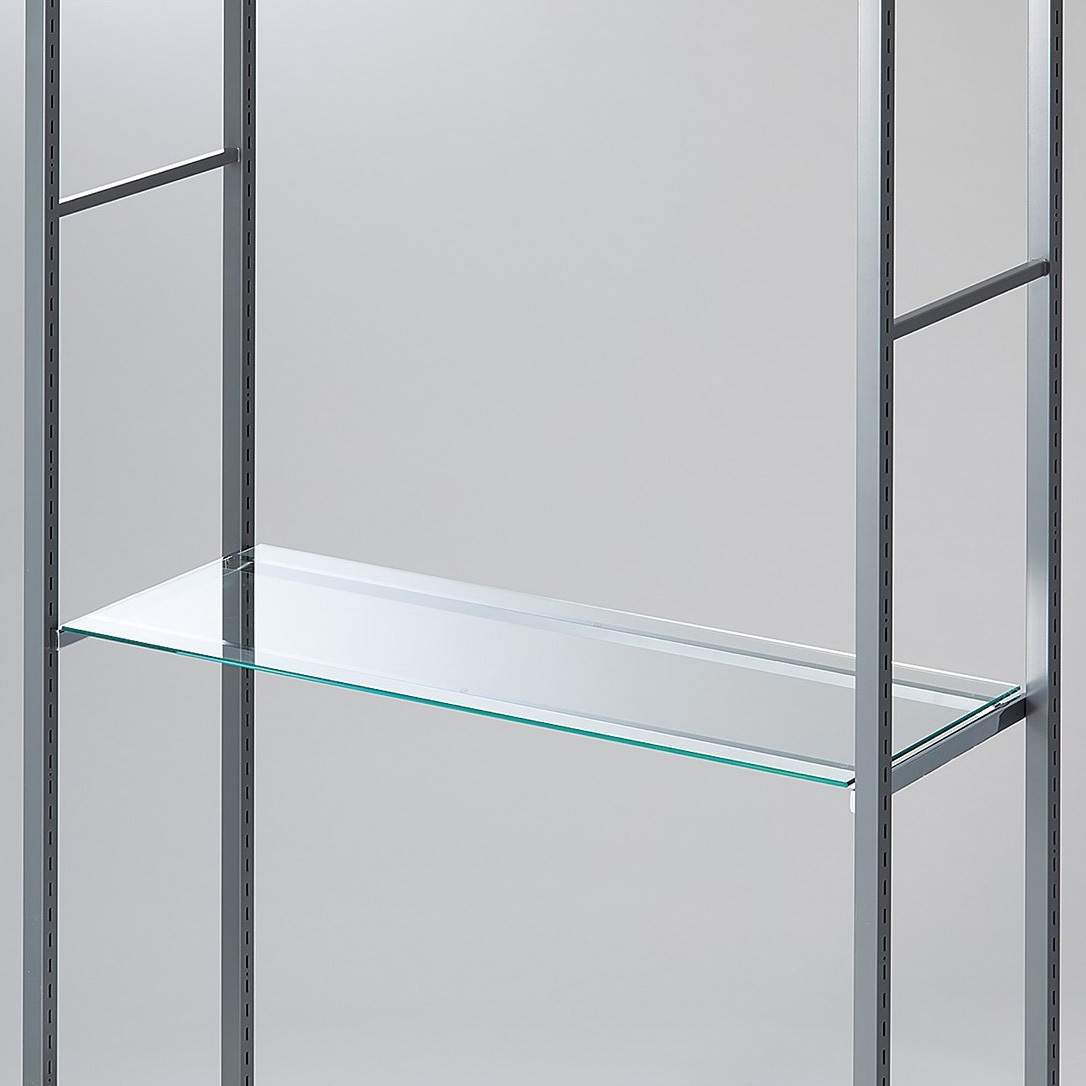 265-4105 シリーズ什器「ラテラル・ロコ」用 ガラス棚セット W90cm D35cmタイプ ストア・エキスプレス 厚さ5mm  265-4105 5,698円