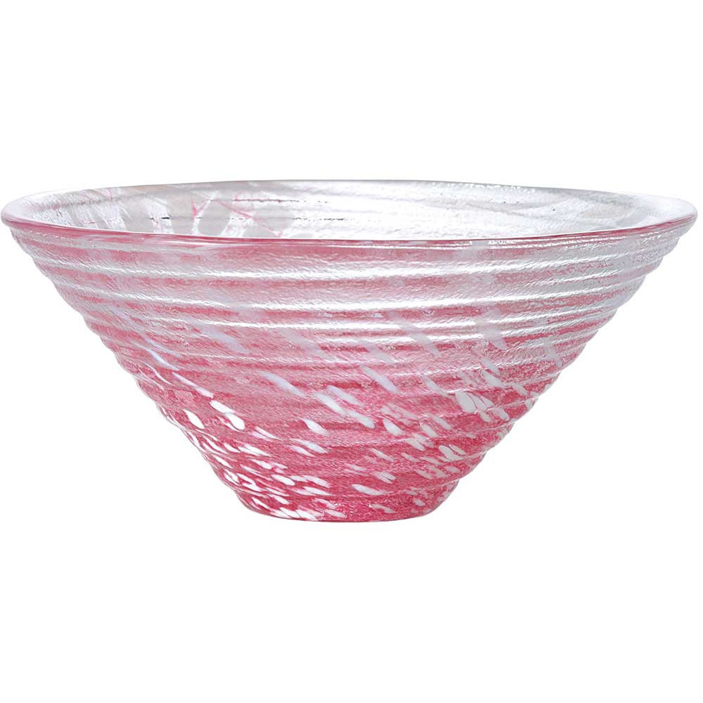 41532 和がらす 小鉢 東洋佐々木ガラス 赤色 高さ56mm口径124mm 1箱(3個)