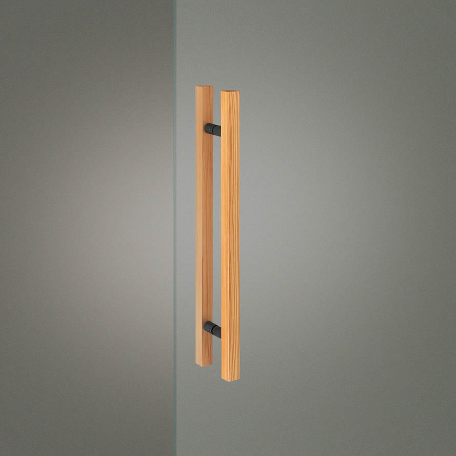 G1111-71-754-L600 【オーダー】ドアハンドル 角型 ストレートタイプ (天然木・杉)G1111 UNION(ユニオン) 防静電機能 内外1組仕様