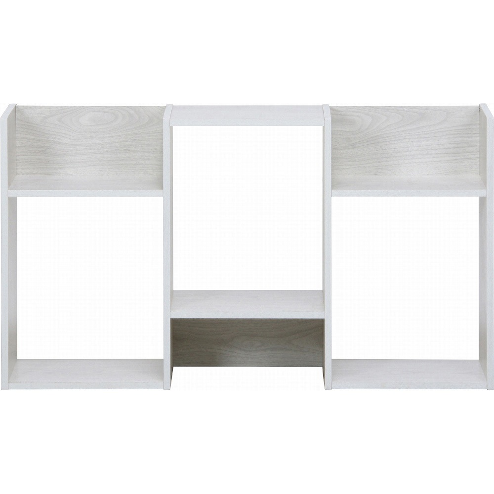 98712 S型ディスプレイラック 3段 不二貿易 材質:木 ホワイト