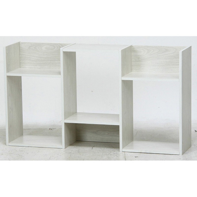 98712 S型ディスプレイラック 3段 不二貿易 材質:木 ホワイト