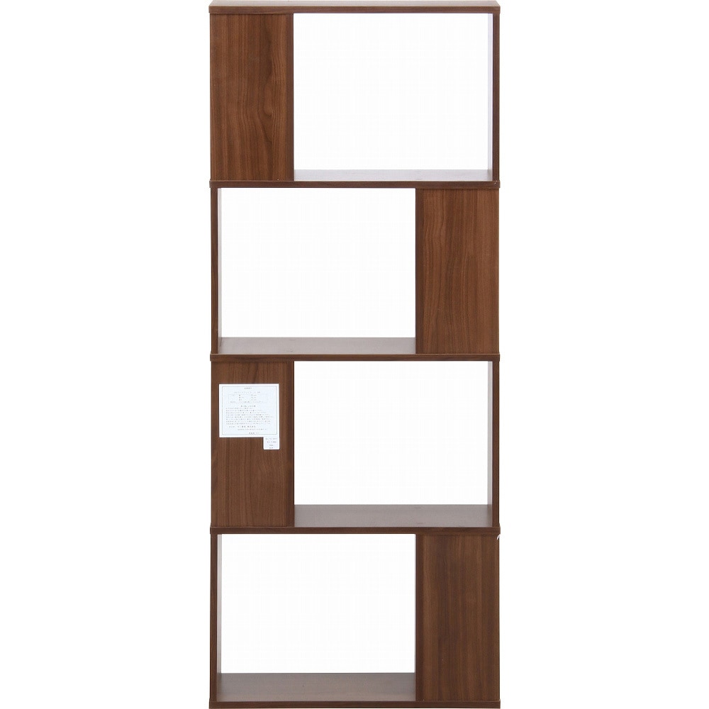 98714 S型ディスプレイラック 4段 不二貿易 材質:木 ミディアム