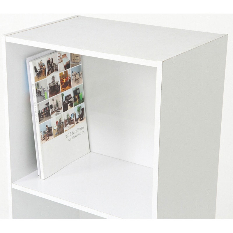 96570 カラーボックス 3段 A4対応 不二貿易 ホワイト色 - 【通販