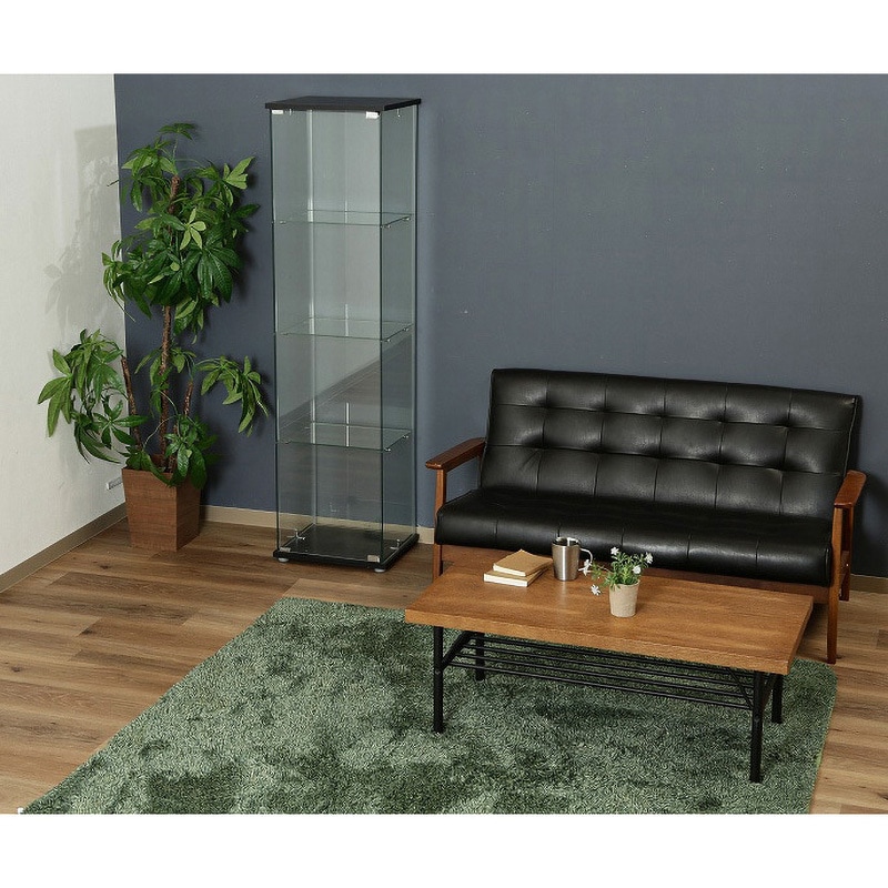 98880 ガラスコレクションケース 不二貿易 クリア色 4段 - 【通販