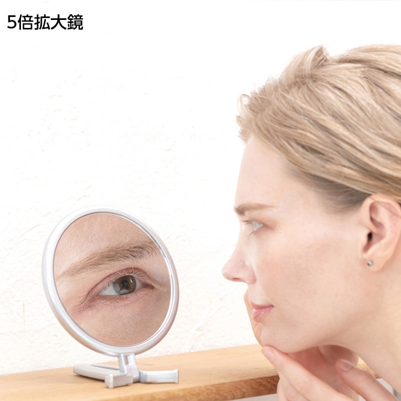 RH-05SV 等倍・拡大両面折立ハンドナピュアミラー 1個 堀内鏡工業