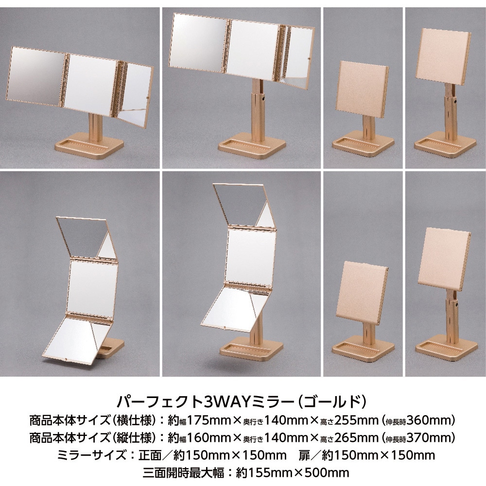 NA-56G パーフェクトスタイル3WAYナピュアミラー 1個 堀内鏡工業