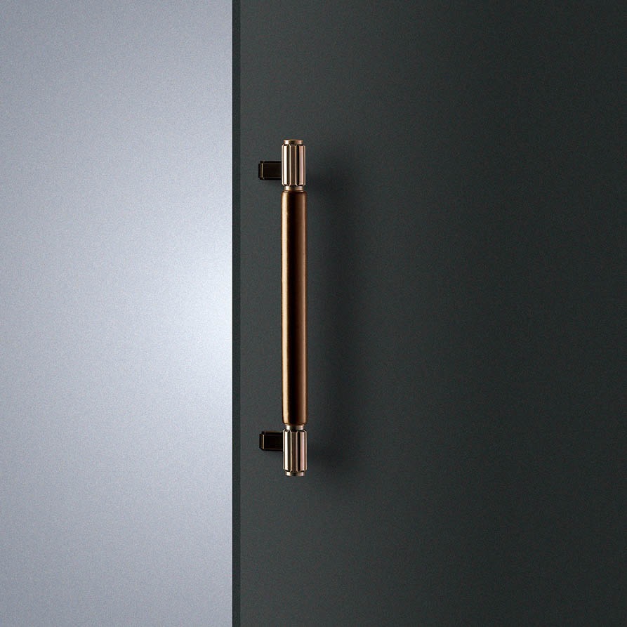 T960-49-060 【オーダー】ドアハンドル 丸型 振り出しタイプ レザー