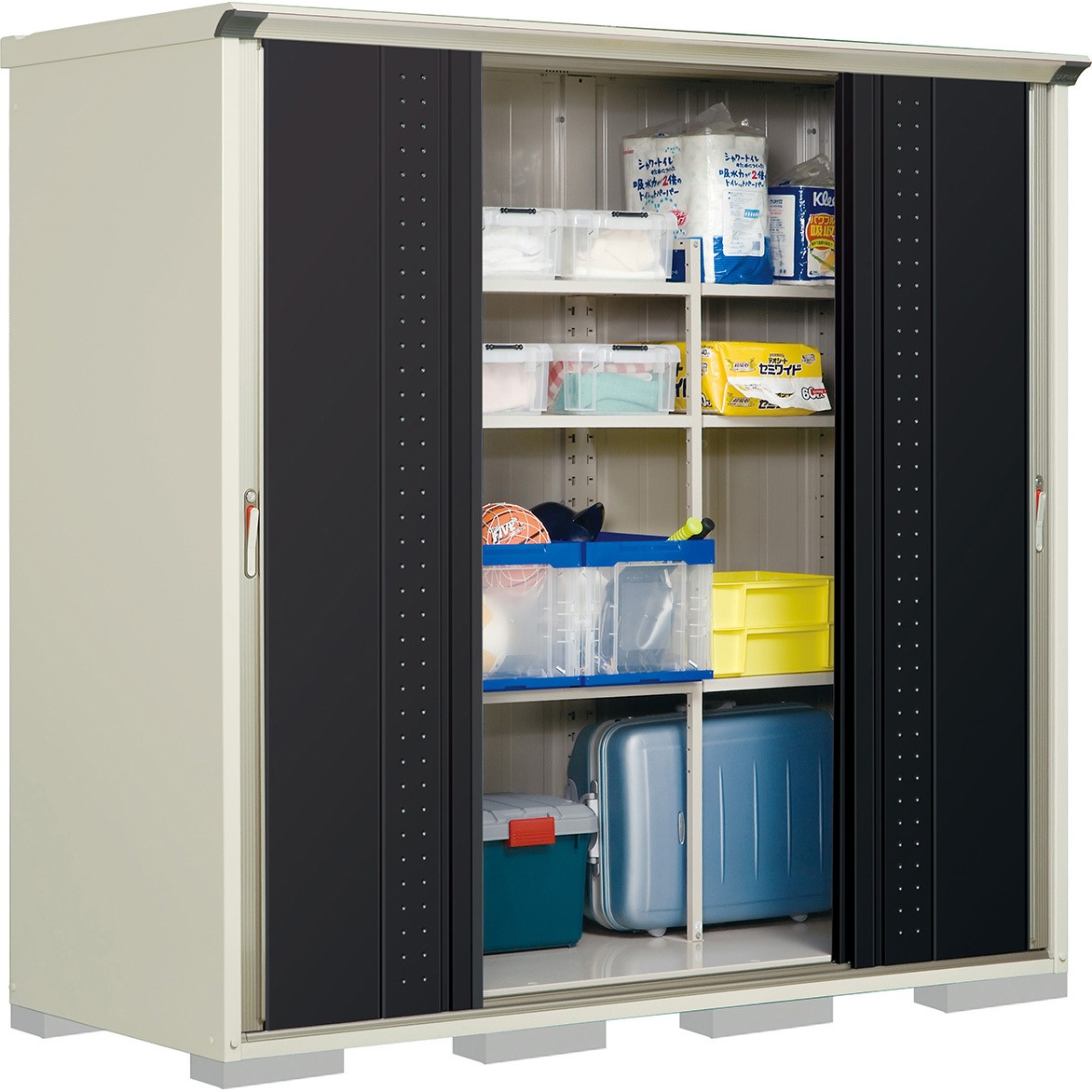 GP-229HFNK グランプレステージ ジャンプ GP-229HF TAKUBO(タクボ/田窪工業所) 引き戸 ナイトブラック(NK)色 全面棚(F)タイプ 間口2247mm奥行900mm高さ2100mm 87,890円