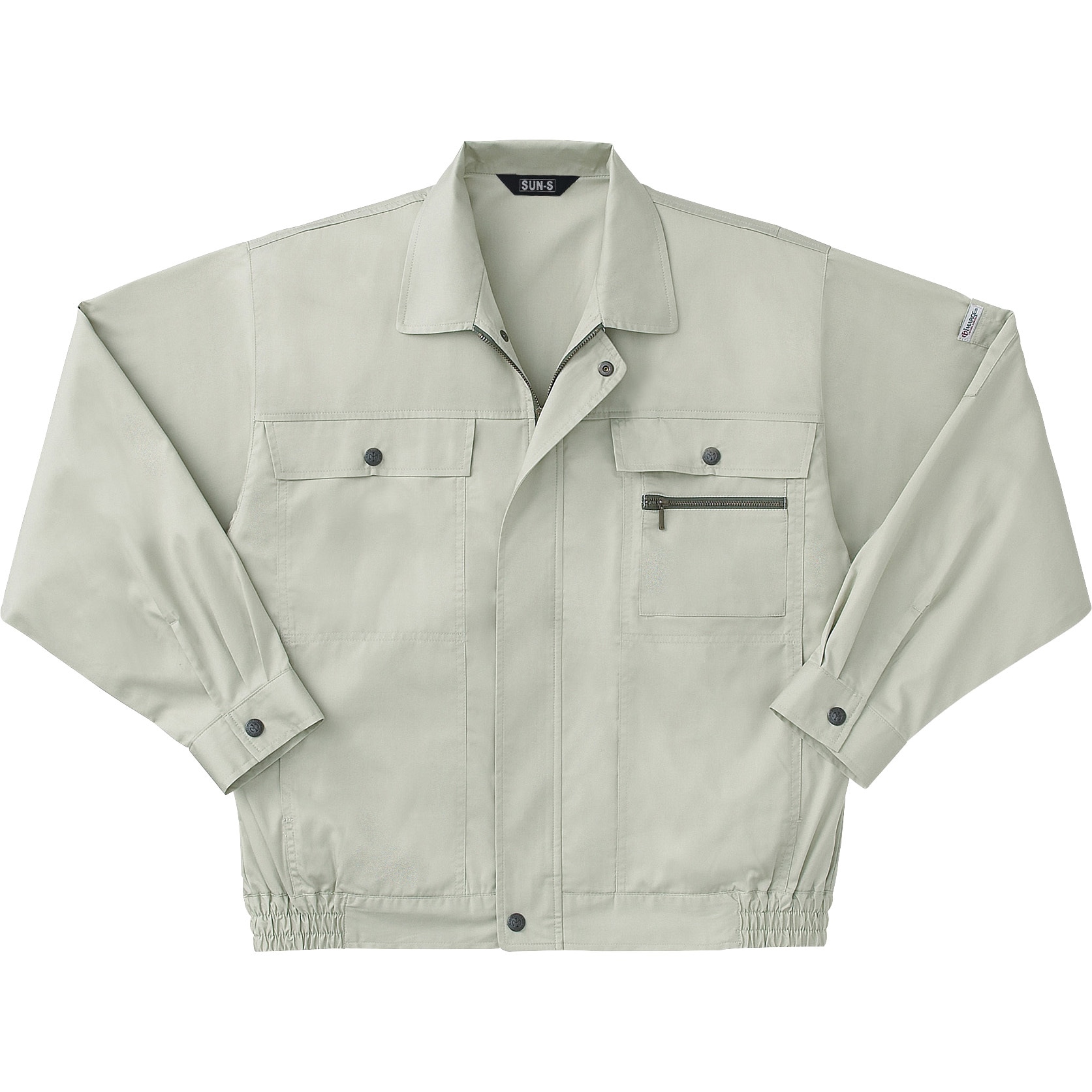 WA161 長袖ブルゾン WA161 サンエス 二重織りサマーツイル アイボリー色 4L着丈68cm