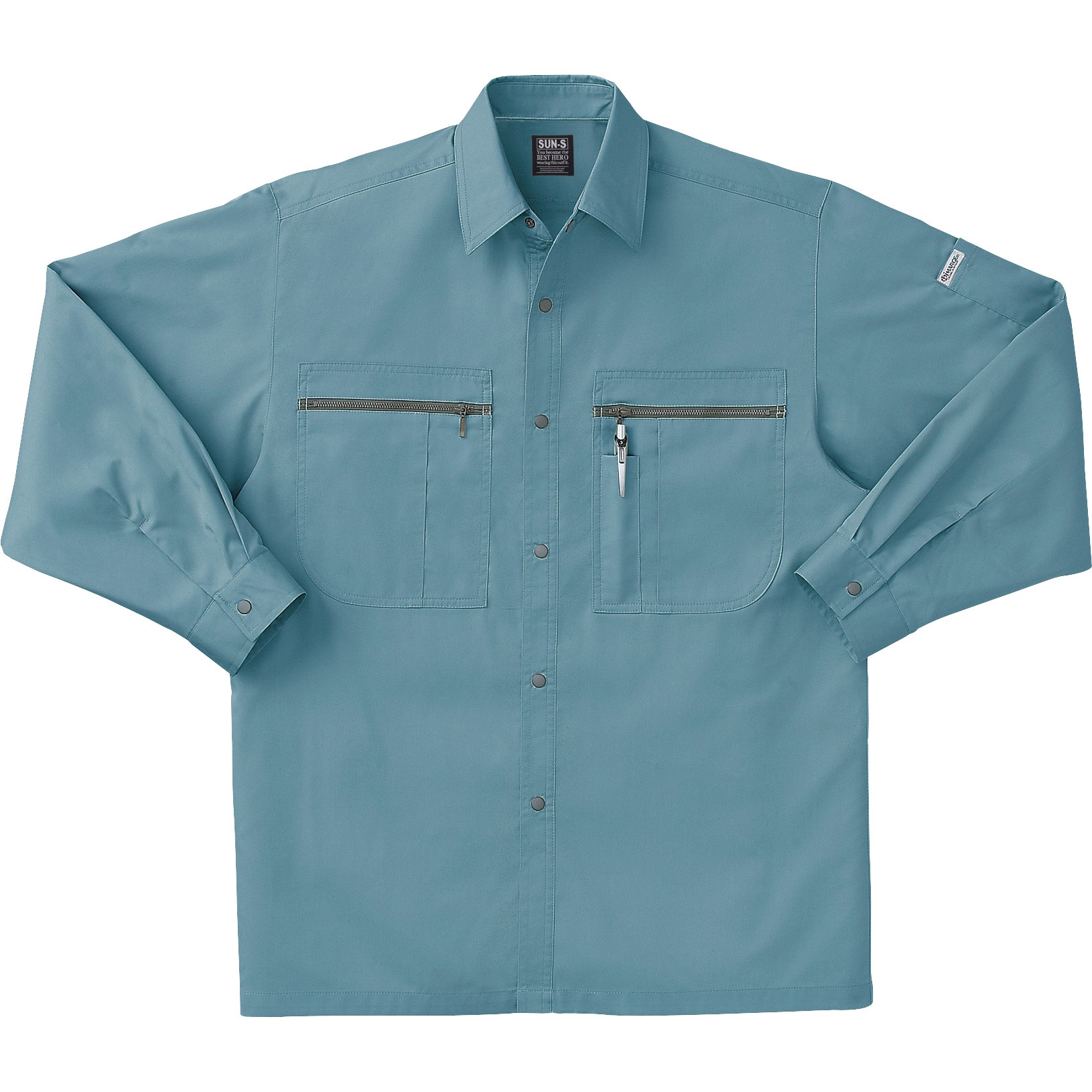 WA179 長袖シャツ WA179 サンエス サイズXL着丈79cm